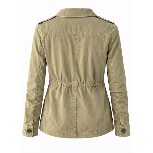 Madewell Utility Field Jacket Womens Small Olive Green Military Cotton Coat - Picture 2 of 11